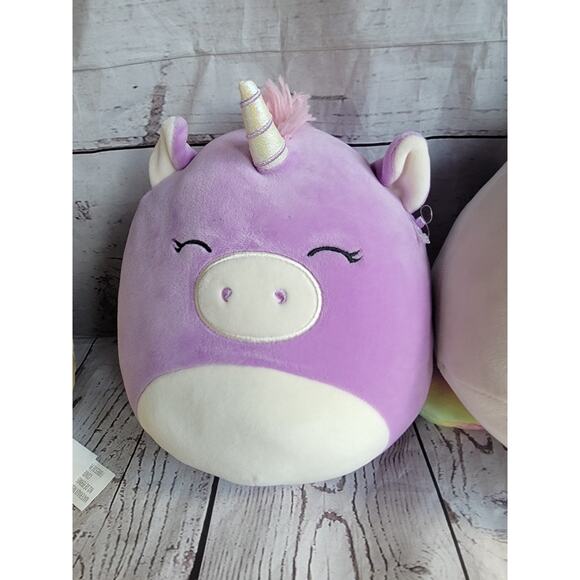 Lot Of 6 Squishmallow 8in Yellow Penguin Unicorns Elephant Stuffed Animal Plush - Picture 9 of 11